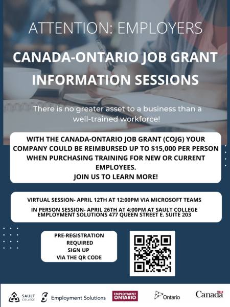 Canada-Ontario Job Grant Information Sessions - In Person - April 26
