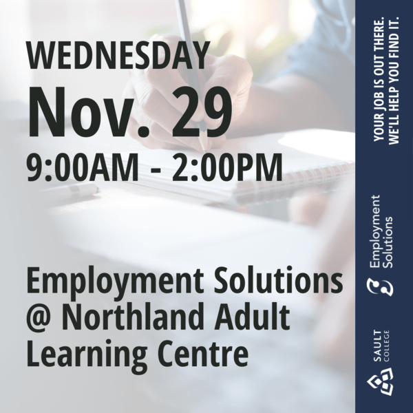 Employment Solutions at Northland Adult Learning Centre - November 29