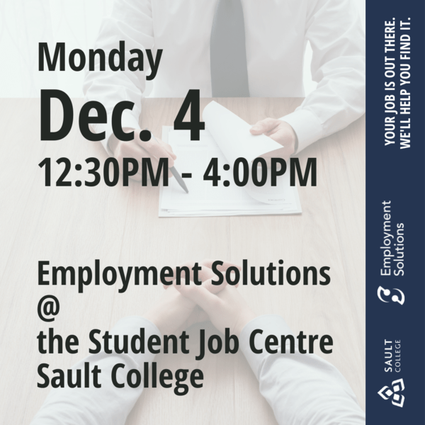 Employment Solutions at the Student Job Centre - December 4