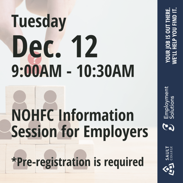 NOHFC Information Session for Employers - December 12