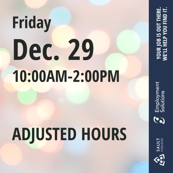 Adjusted Office Hours - December 29