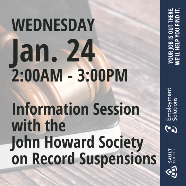 Information Session with the John Howard Society on Record Suspensions  - January 24