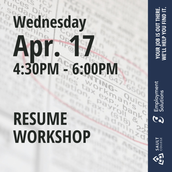 Resume Workshop - April 17