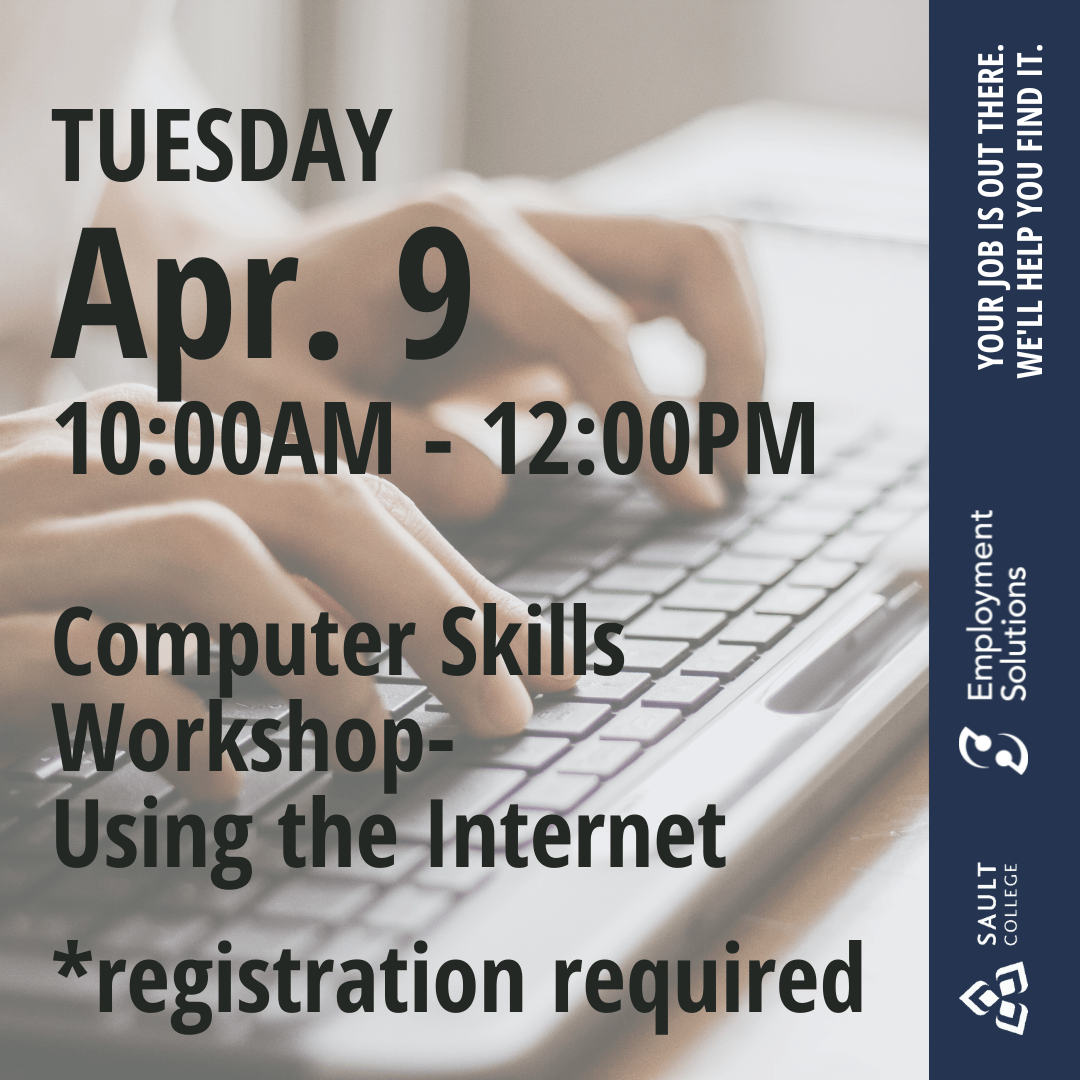 Computer Skills Workshop-Using the Internet - April 9