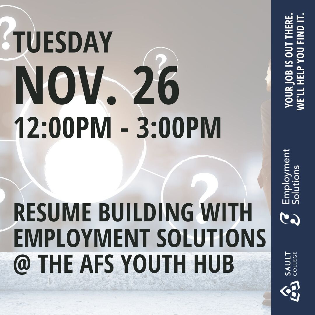 Resume Building with Employment Solutions @ The AFS Youth Hub