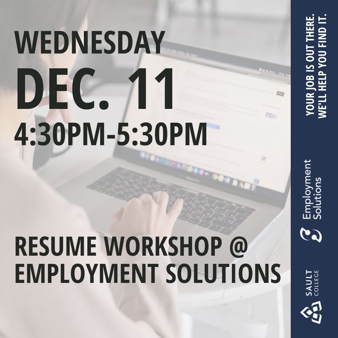 Resume Workshop @ Employment Solutions - December 11