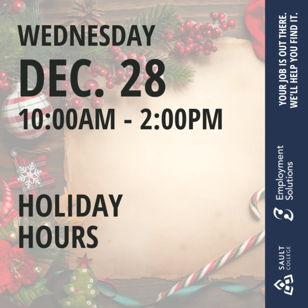 Holiday Hours - December 28