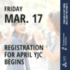 Registration for April YJC Begins